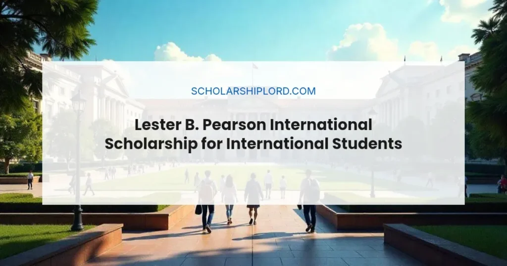 Lester B. Pearson International Scholarship for International Students 2027 | Fully Funded