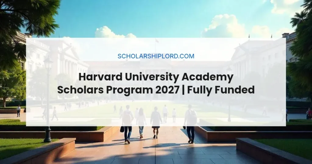 Harvard University Academy Scholars Program 2027 | Fully Funded