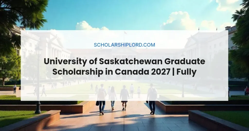University of Saskatchewan Graduate Scholarship in Canada 2027 | Fully Funded