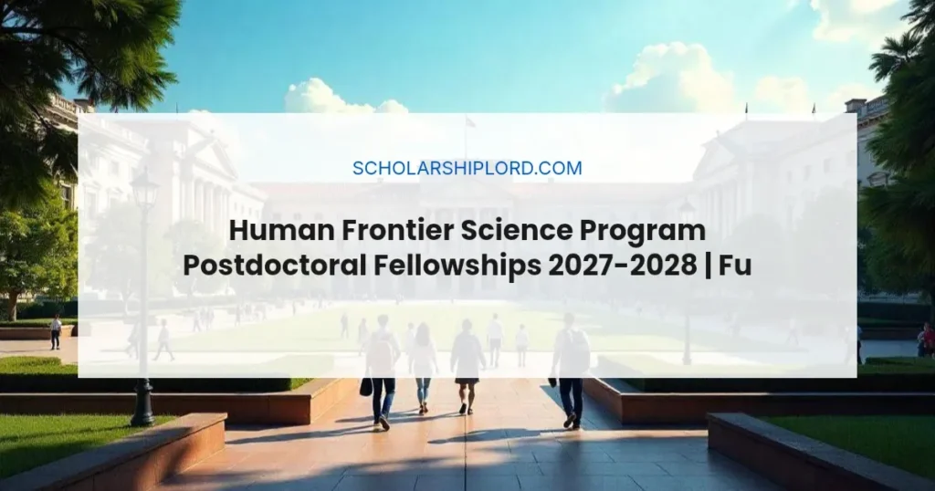 Human Frontier Science Program Postdoctoral Fellowships 2027-2028 | Fully Funded